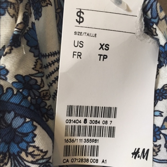 NWT H&M floral tie shirt - Picture 5 of 6